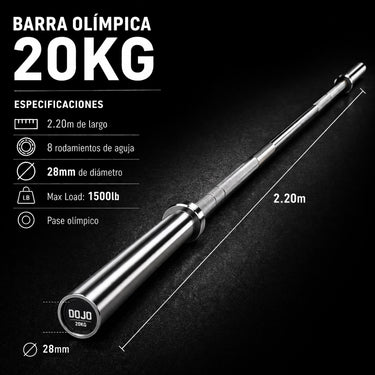 Barra Olímpica Profesional 15kg y 20kg