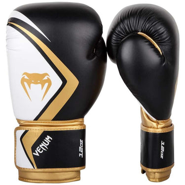 guantes boxeo venum contender 2 dorado blanco