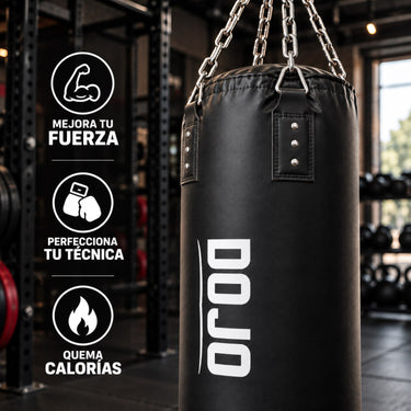 Bolsa de boxeo dojo rellena 30 kilos caracteristivas