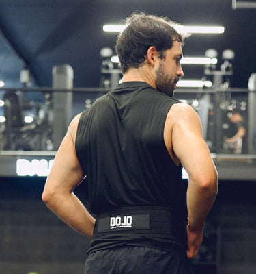 cinto de crossfit dojo proteccion lumbar negro