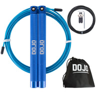 Cuerda De Saltar dojo elite azul metal aluminio rápida saltos dobles