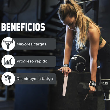 straps levantamiento dojo rosa crossfit