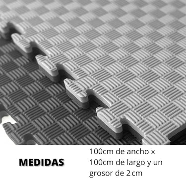piso goma eva dojo gris negro
