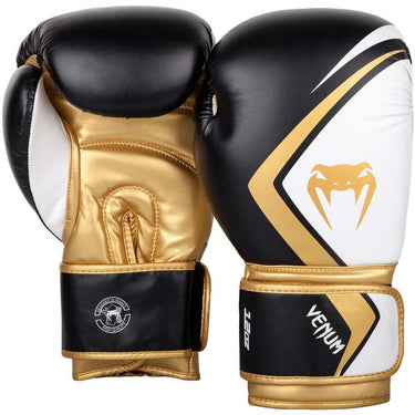 guantes boxeo venum contender 2 dorado blanco