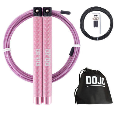 Cuerda De Saltar dojo elite rosa metal aluminio rápida saltos dobles